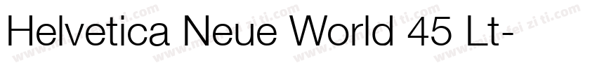 Helvetica Neue World 45 Lt字体转换